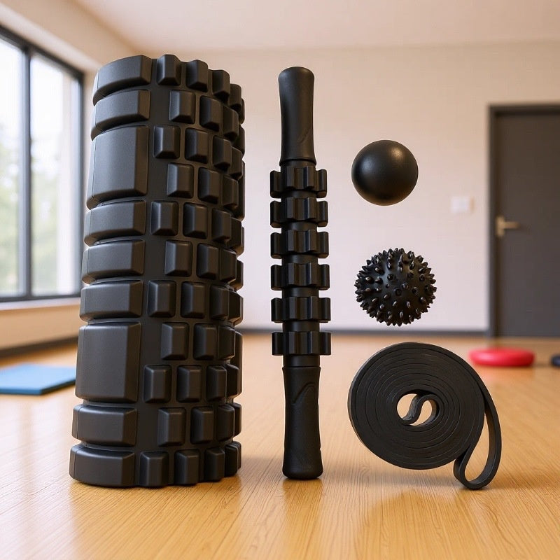 Kit de Récupération Musculaire Complet - Rouleau, Bâton & Balles de Massage