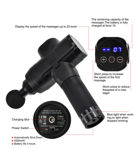 Pistolet de Massage Musculaire Professionnel - Récupération Sportive