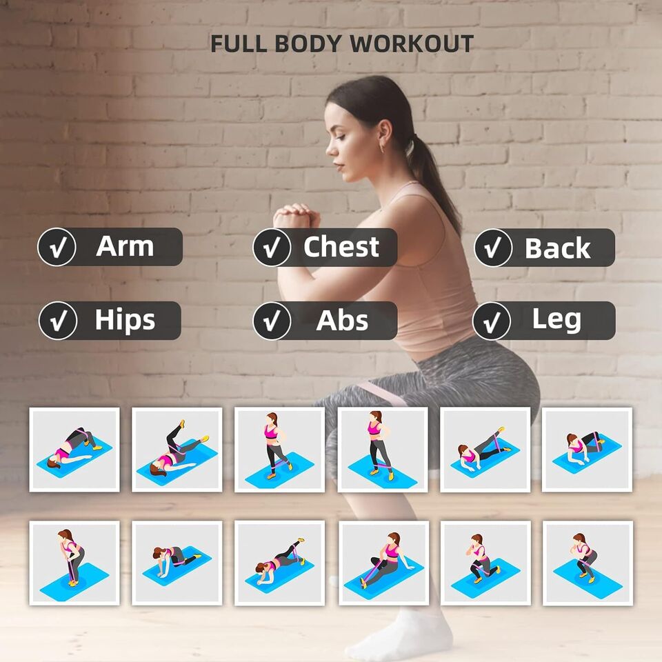 Set de 5 Bandes de Résistance Élastiques - Fitness & Musculation